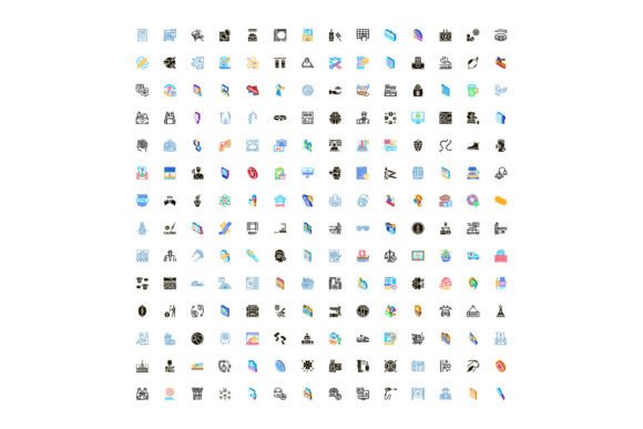 Big Set of Diverse Modern Flat Line Icons – Your Go-To Toolkit for Visual Clarity