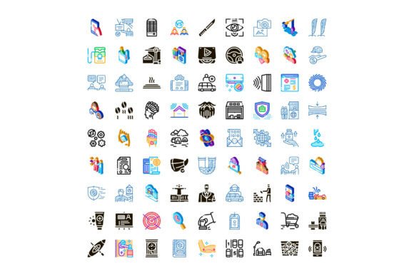 Business Tech Web Design Icon Collection