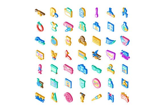 Collection of Isometric Icons Representi: A Visual Toolbox for Modern Design