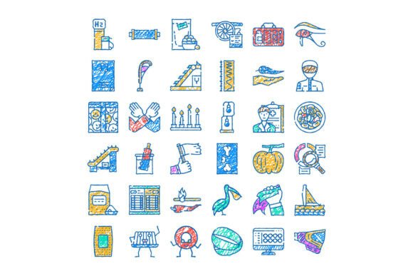 Collection of Various Hand Drawn Sketches: A Creative Designer’s Dream Resource
