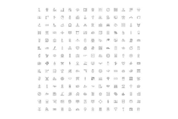 Collection of Various Line Icons for Web: Enhancing Design with Simplicity