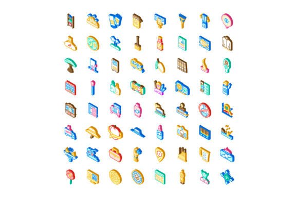 Colorful Isometric Icons: A Vibrant Toolkit for Modern Design