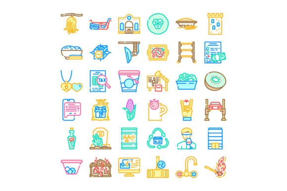 Colorful Outline Icons for Every Project