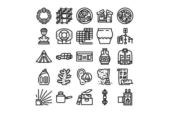 Diverse Collection of Minimal Line Art I: Practical Uses for Modern Design Projects