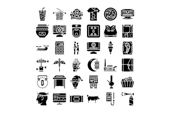 Enhancing Design Projects with a Diverse Collection of Black Glyph Icons
