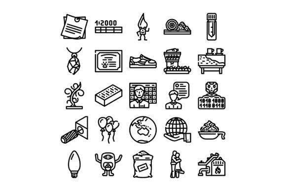 Enhancing Visual Communication with a Collection of Various Line Icons Illustr