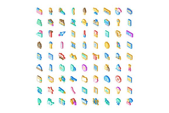 Exploring the Collection of Diverse Isometric Icons Re for Design Projects