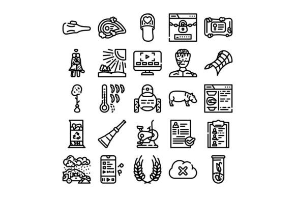 Exploring the Set of Diverse Outline Icons Presenting: A Practical Guide for Designers and Developers