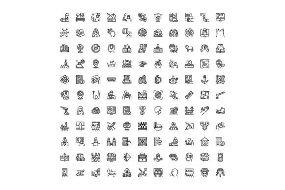 Large Collection Outlining Business Tech: A Modern Typeface for Visual Clarity