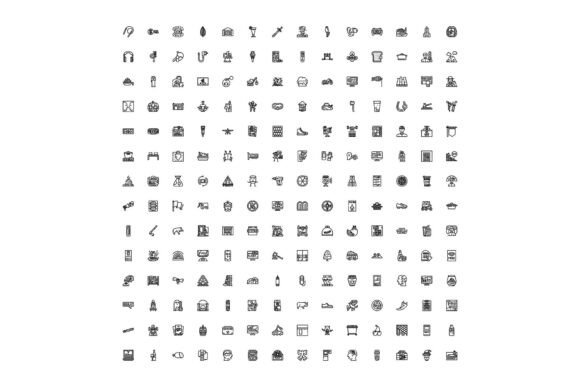 Outline Black Vector Icons for Everyday Creativity