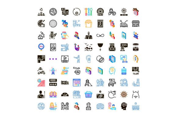 Web Element Icons: Diverse Services & PR Solutions
